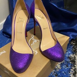 Sparkling purple heels
